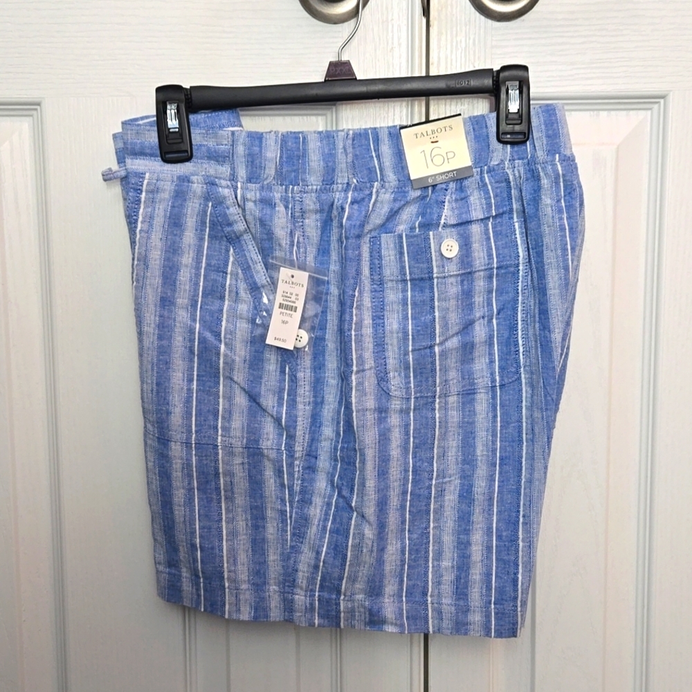 Talbots 16P drawstring short, 6 inch inseam